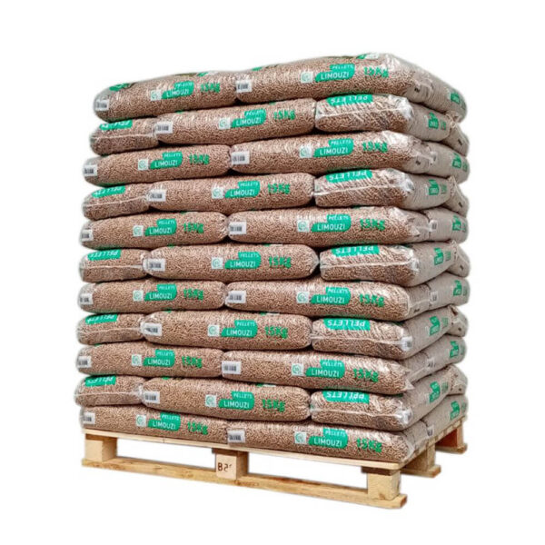 PA8 Limouzi Holzpellets – Palette mit 66 Säcken à 15 kg