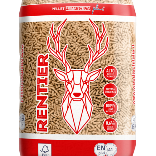 PELLET-RENTIERF RENTIER Holzpellets – Palette mit 70 Säcken à 15 kg